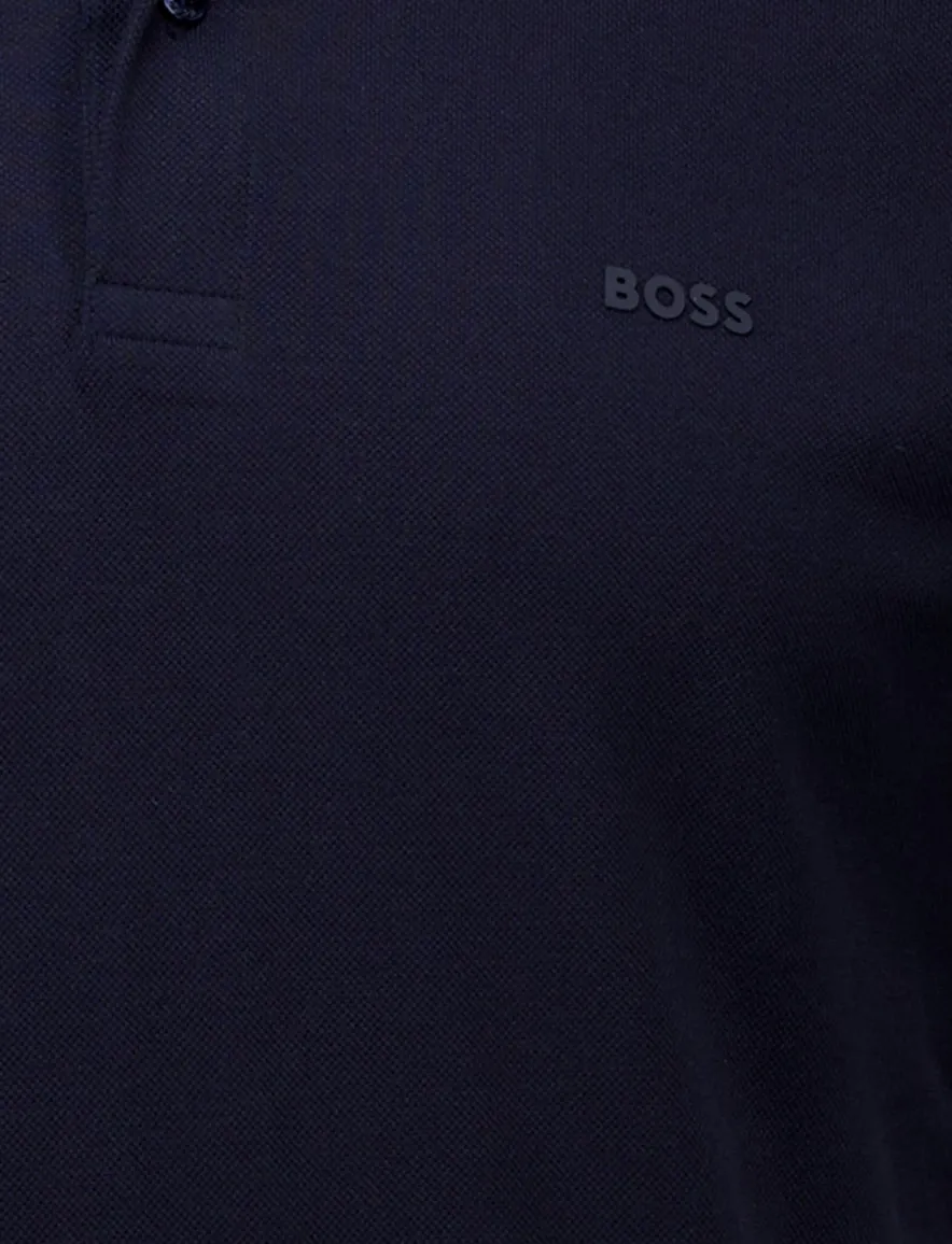 Boss Black Parlay polo donkerblauw pique