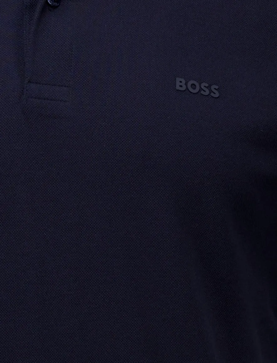 Boss Black Parlay poloshirt donkerblauw pique