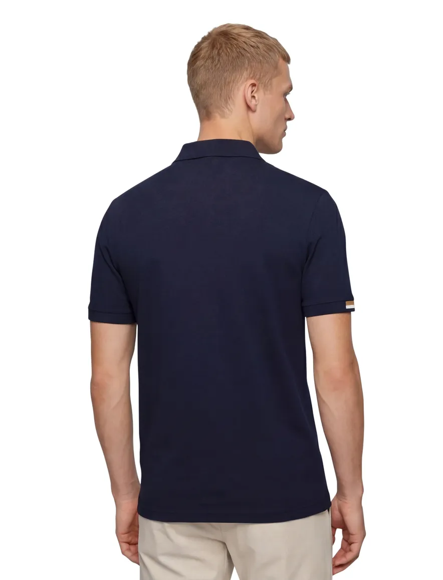 Boss Black Parlay poloshirt donkerblauw pique