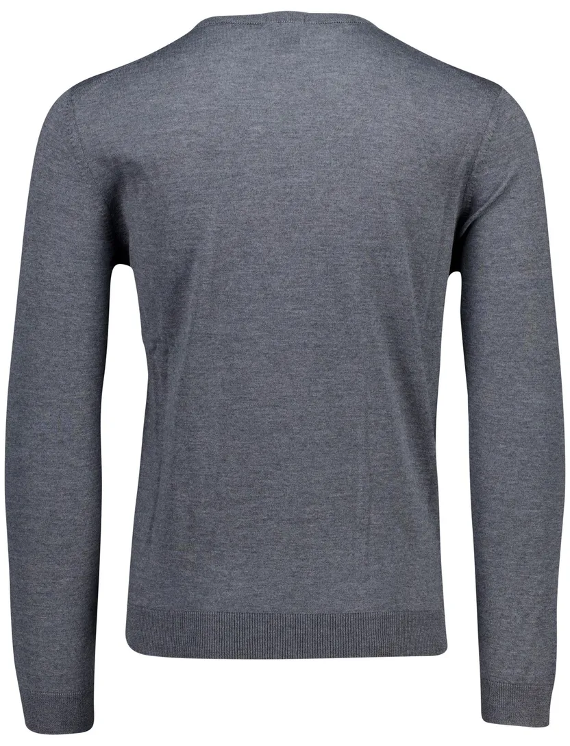 Boss trui Finest Italian Yarn grijs gebreid