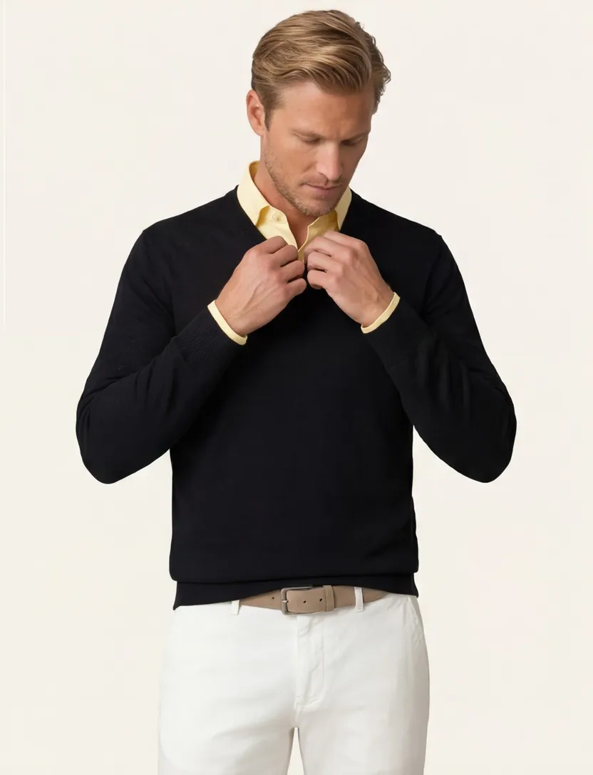 Boss Melba-P finest italian yarn zwart gebreid