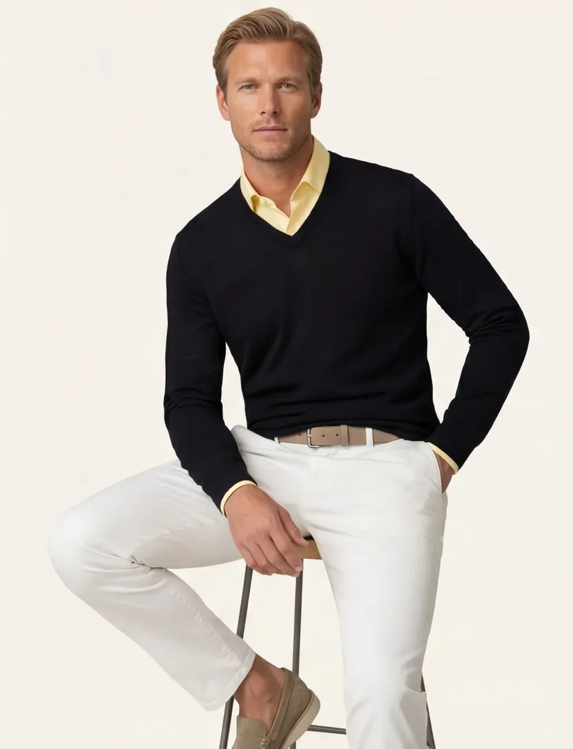 Boss Melba-P finest italian yarn zwart gebreid
