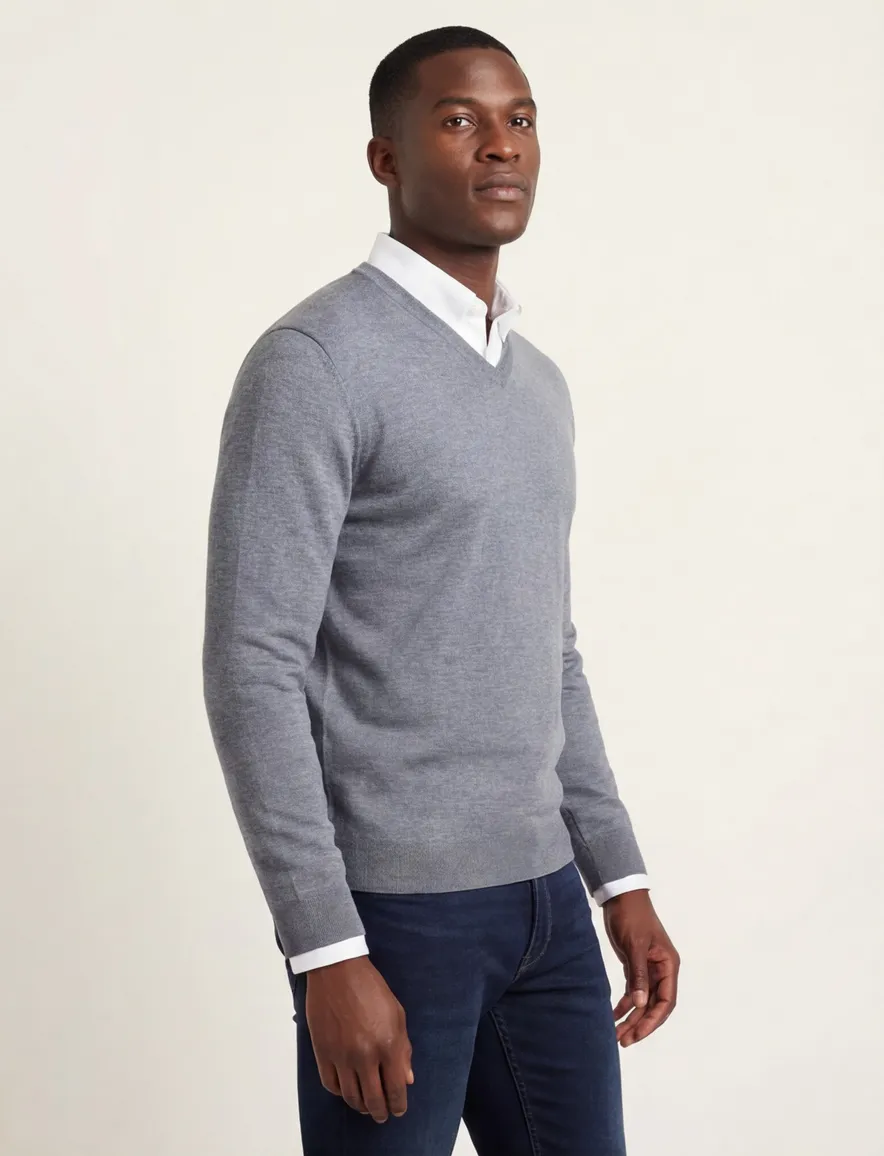 Boss Melba-P finest italian yarn grijs gebreid