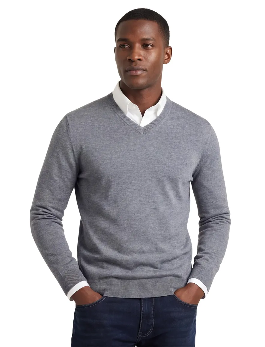 Boss Melba-P finest italian yarn grijs gebreid