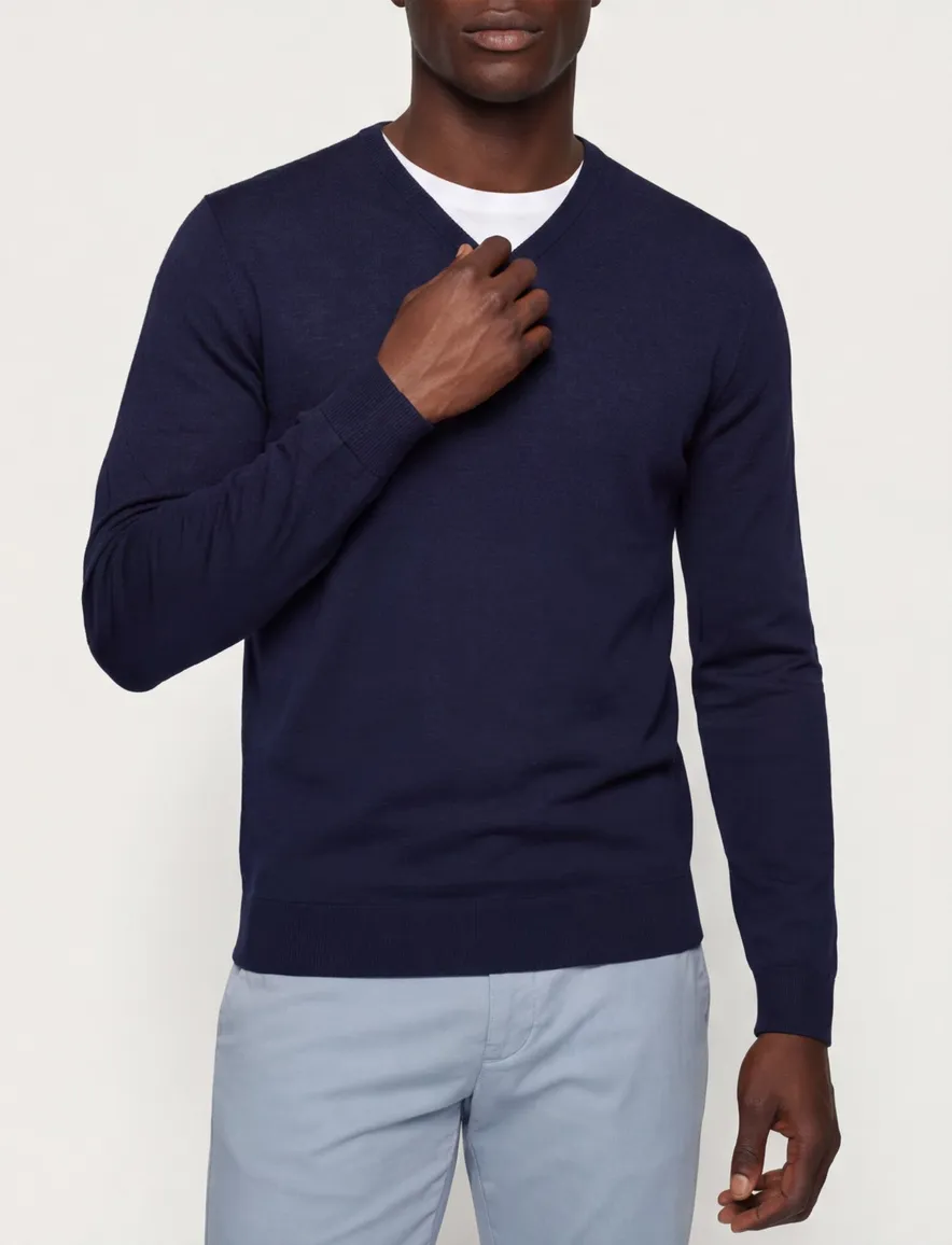 BOSS Melba trui donkerblauw