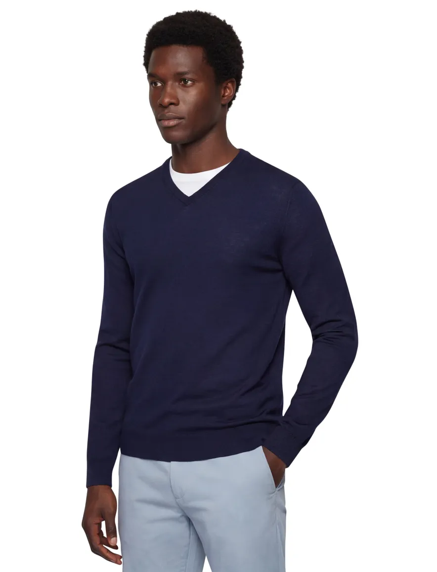 BOSS Melba trui donkerblauw