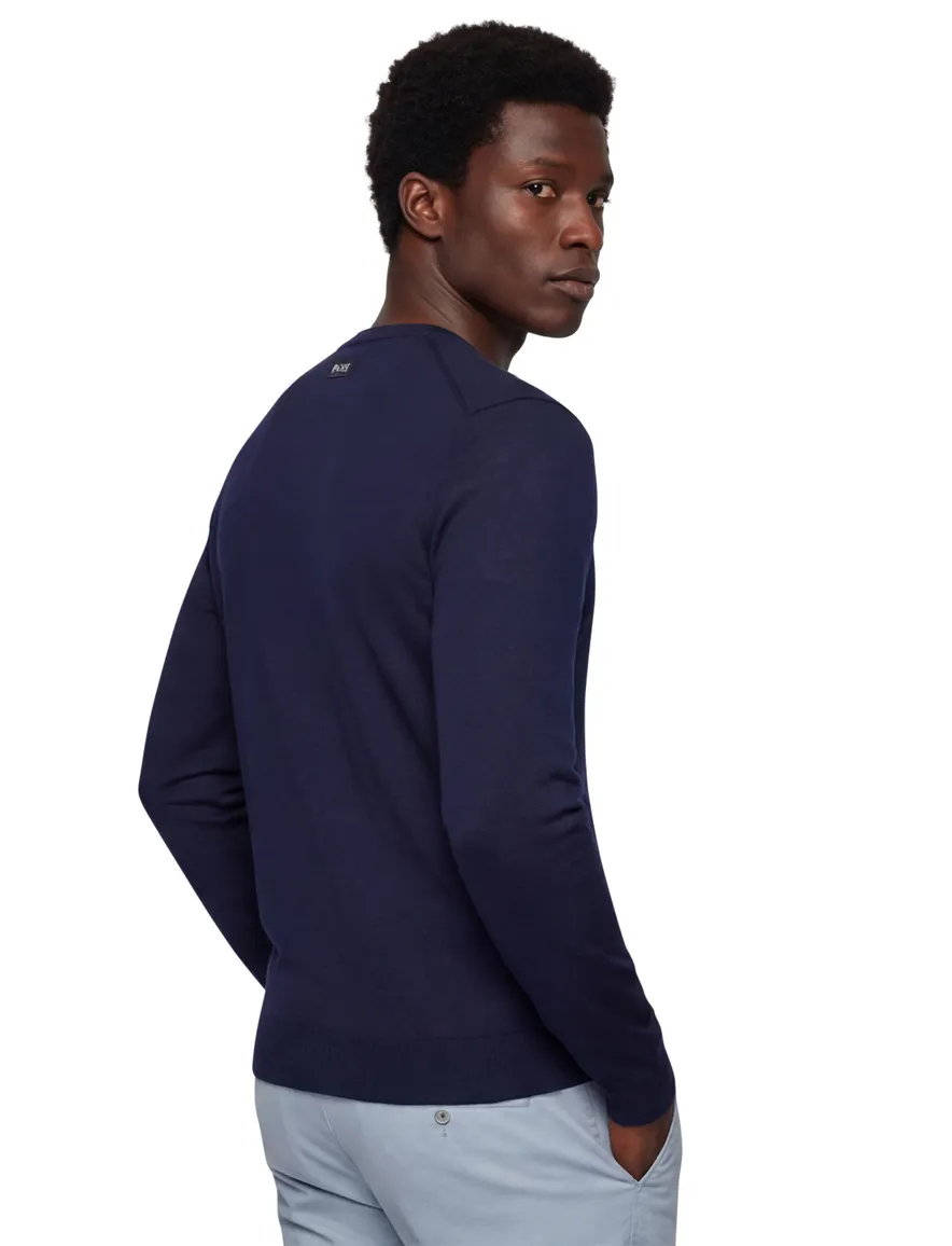 BOSS Melba trui donkerblauw