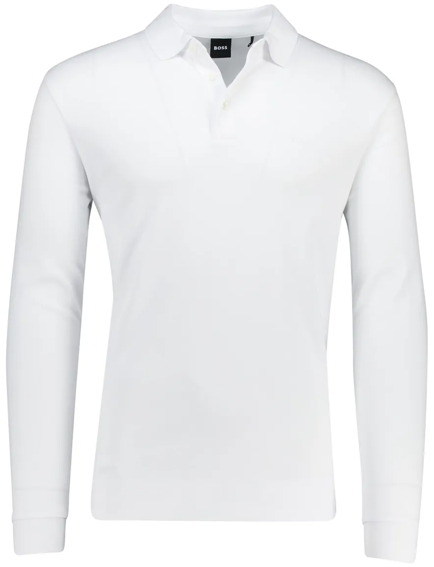 Polo lange mouw wit Pado BOSS Black
