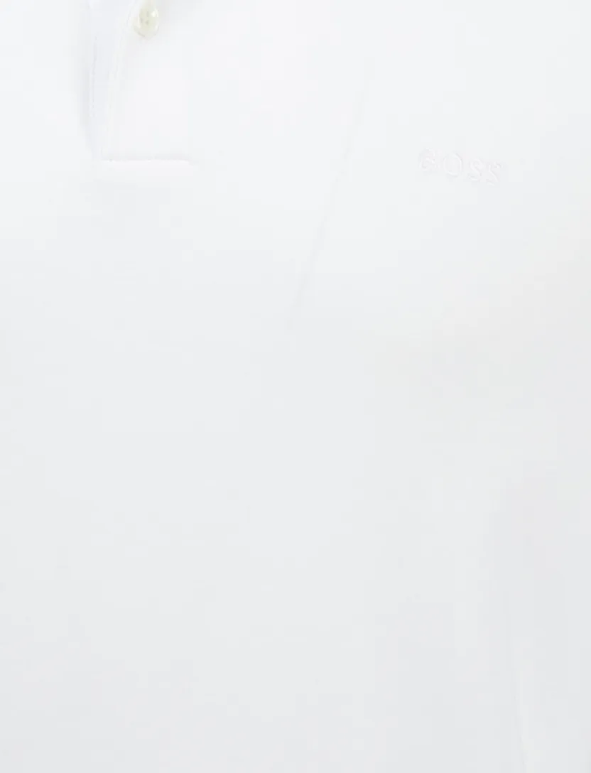 Witte polo lange mouw Pado BOSS Black