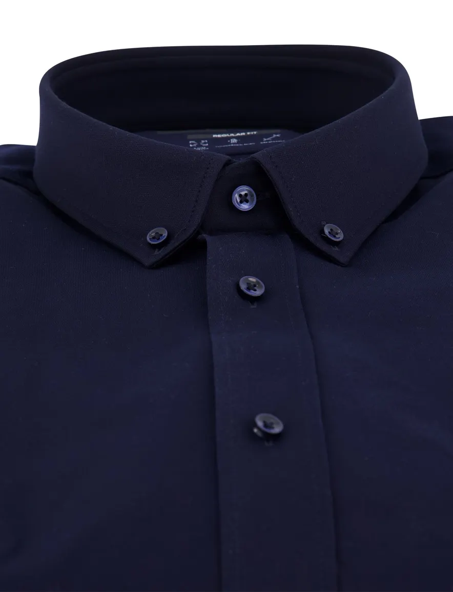 Boss overhemd donkerblauw regular fit p-joe
