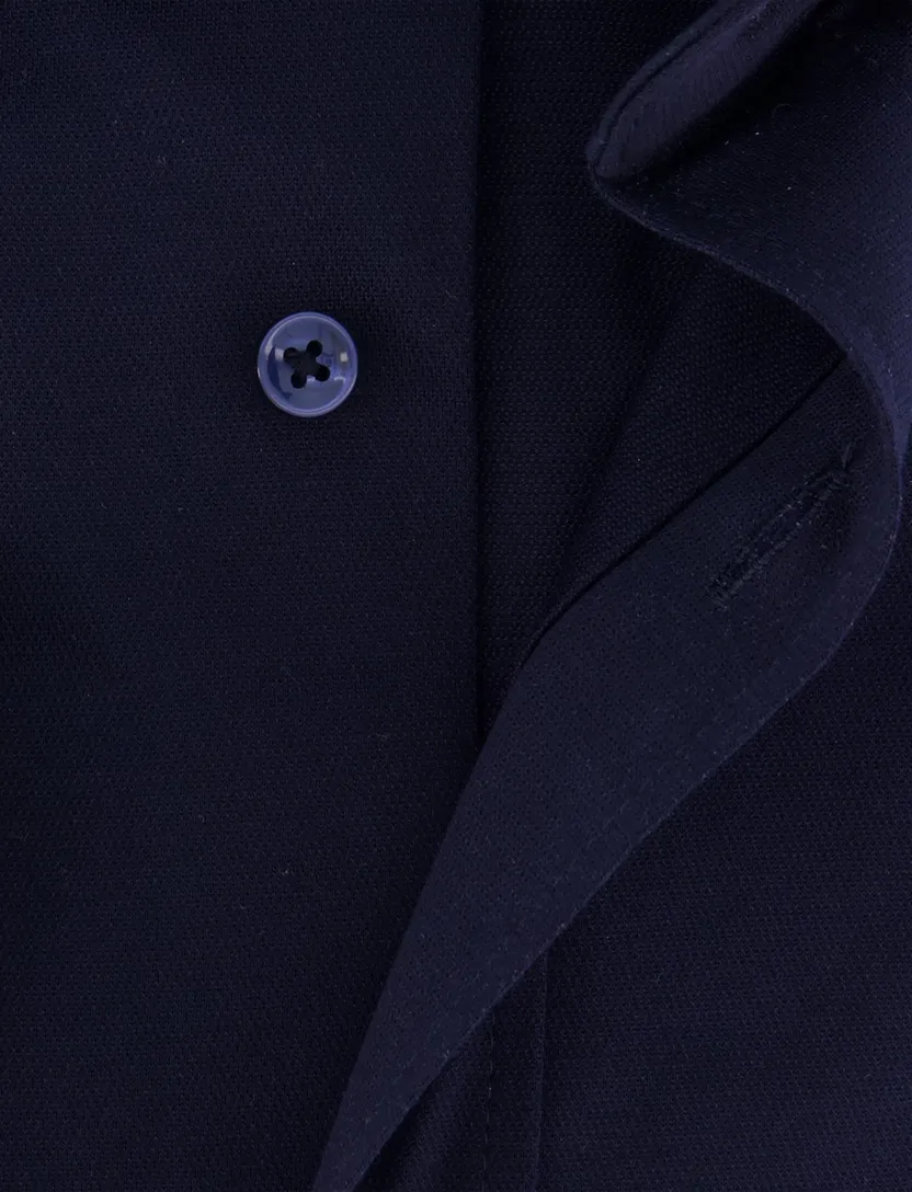 overhemd Boss Regular Fit donkerblauw effen