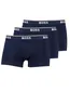 BOSS Black Boxershorts 3-pack donkerblauw effen katoen