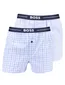 Boss Boxershort lichtblauw geruit- effen