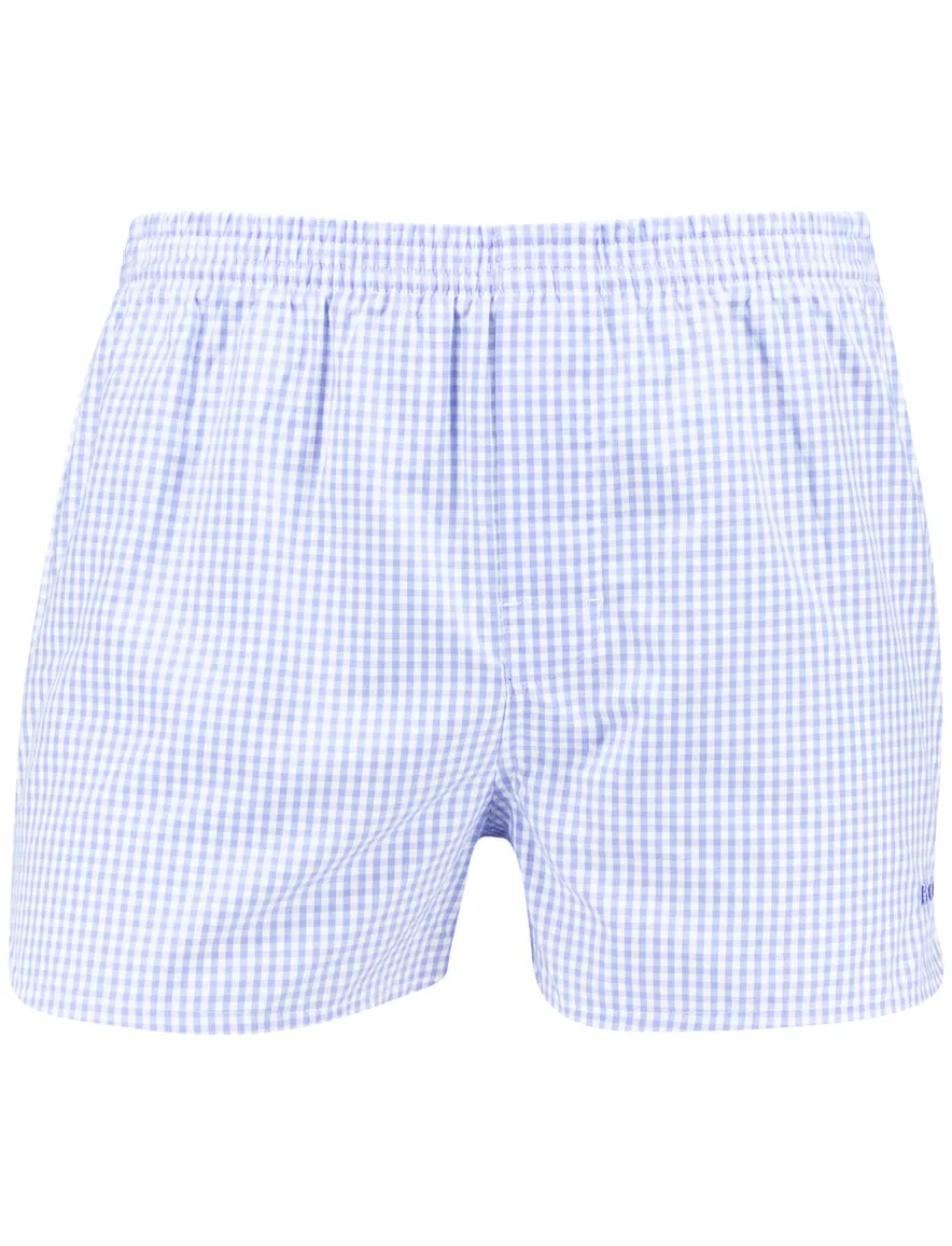 Boss boxershorts blauw-wit gestreept-geruit