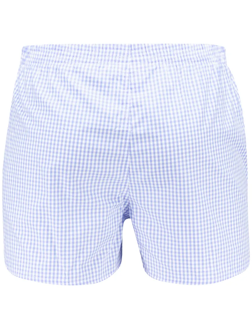 BOSS Black boxershorts lichtblauw geprint katoen 2-pack