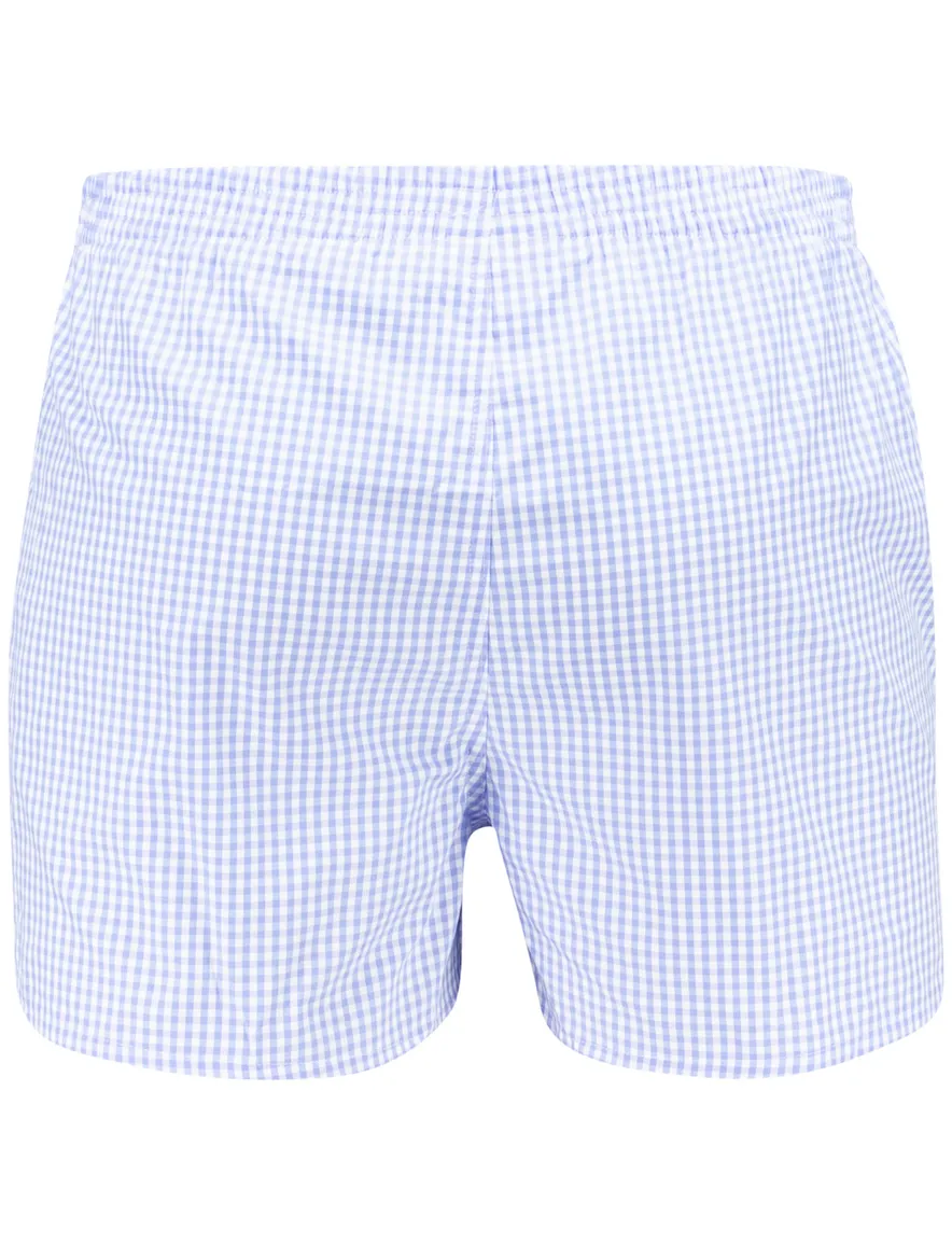 Boss boxershorts blauw-wit gestreept-geruit