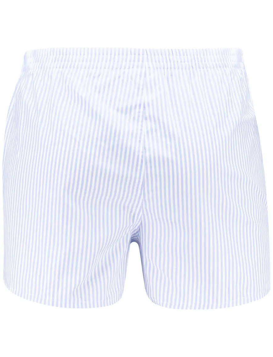 BOSS Black boxershorts blauw-wit gestreept-geruit 2-pack