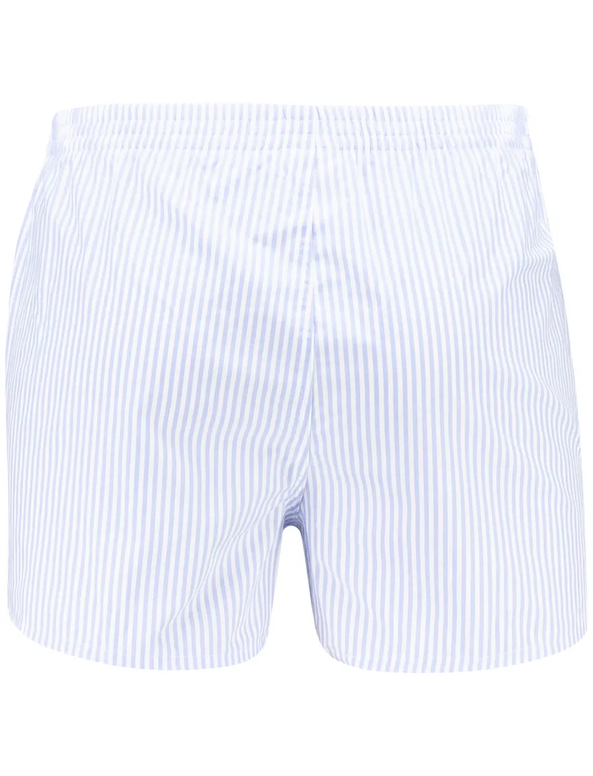 BOSS Black boxershorts lichtblauw geprint katoen 2-pack