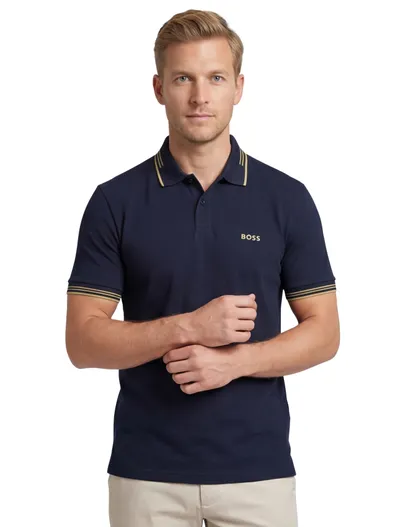 Hugo Boss Boss Green polo paul donkerblauw slim fit