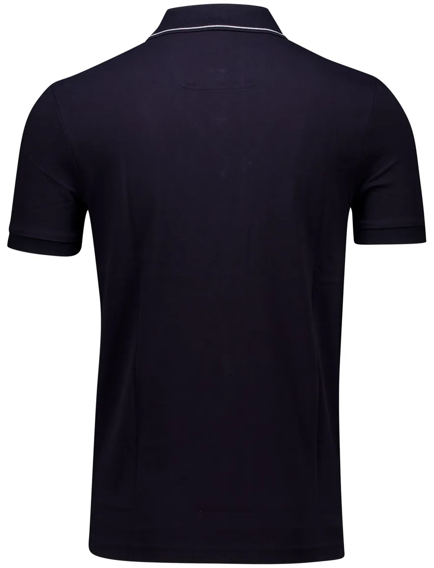 BOSS polo Paule 4 donkerblauw slim fit katoen