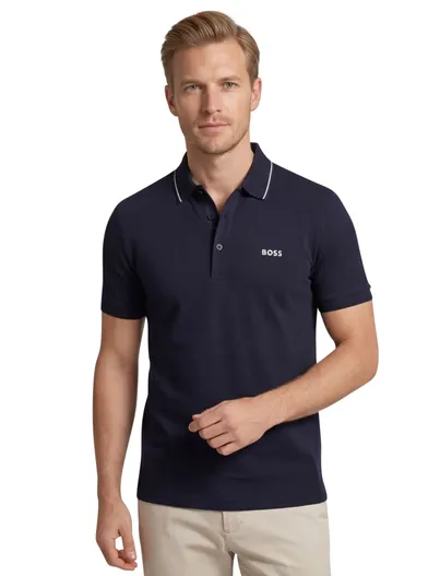 Hugo Boss BOSS polo Paule 4 donkerblauw slim fit
