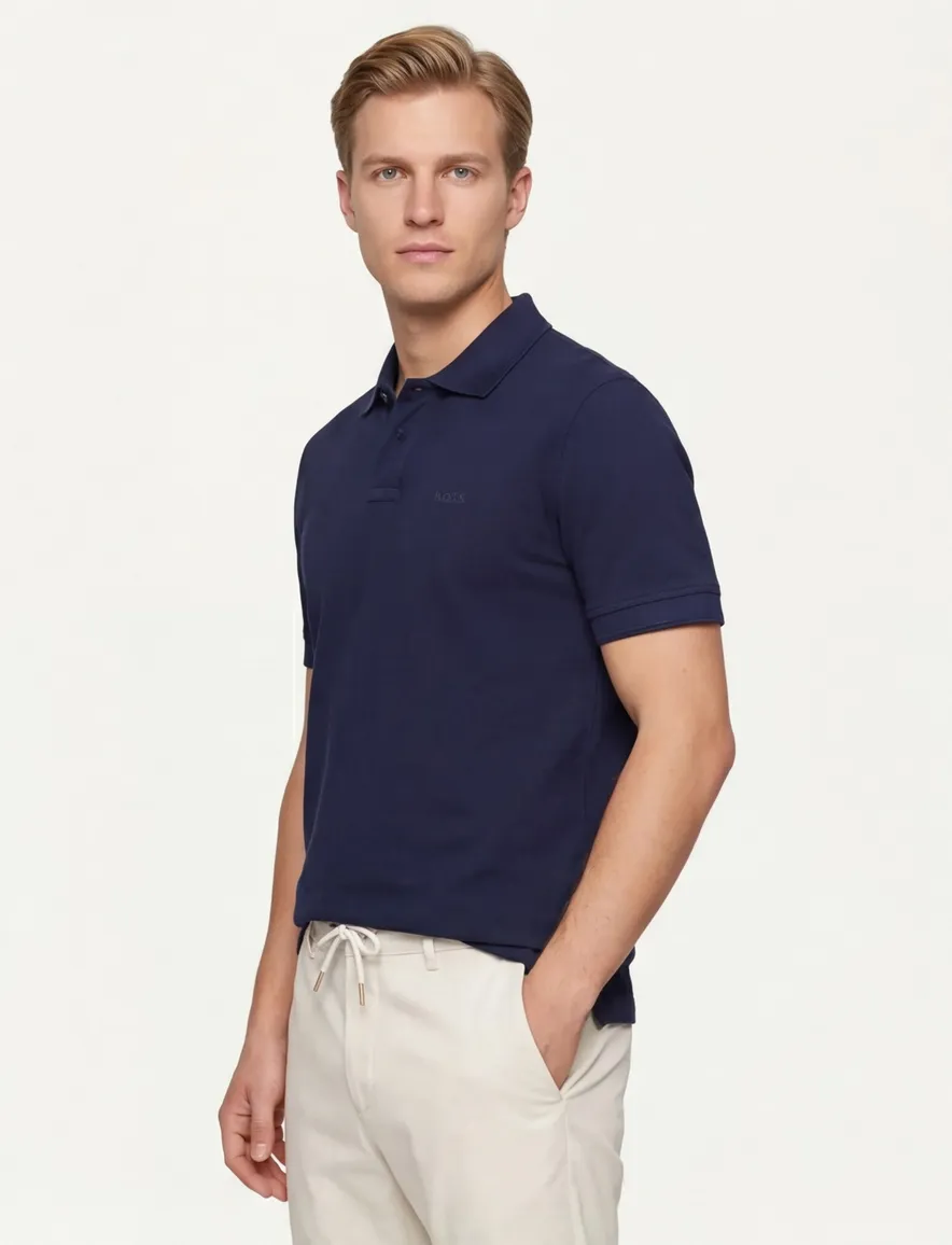 Boss Orange Prime poloshirt donkerblauw katoen