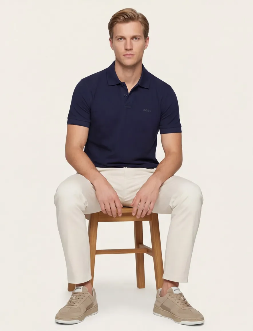 Hugo Boss Orange poloshirt donkerblauw prime