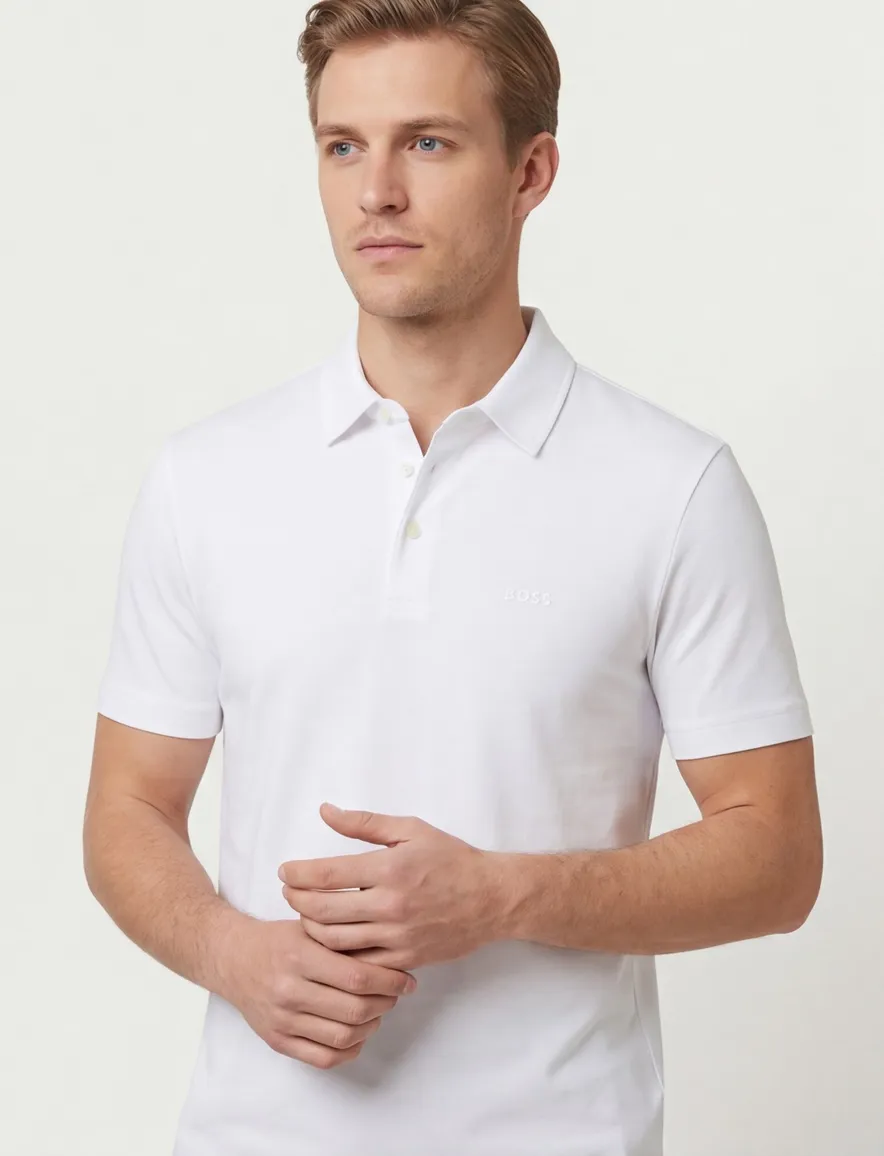 Hugo Boss polo wit White