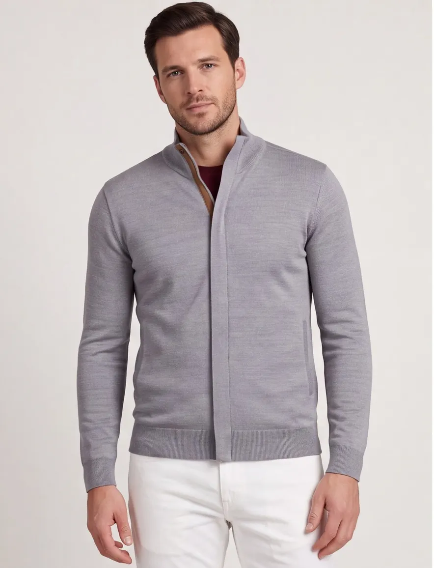 Paul & Shark vest grijs effen