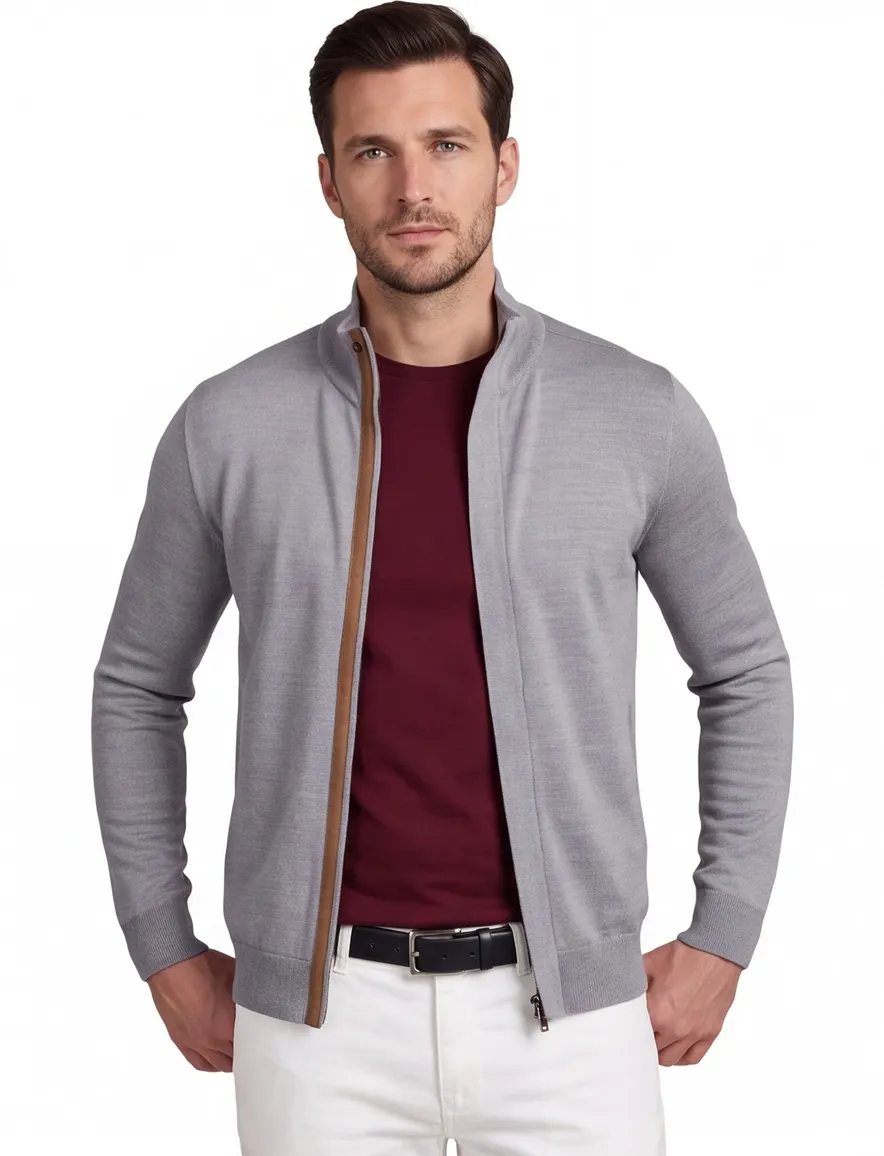 Paul & Shark vest grijs effen