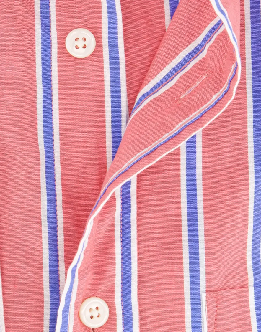 Gant overhemd rood gestreept button-down