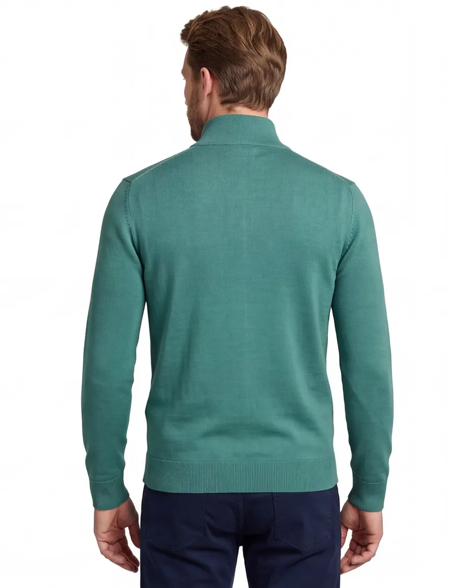 Gant vest effen groen katoen normale fit