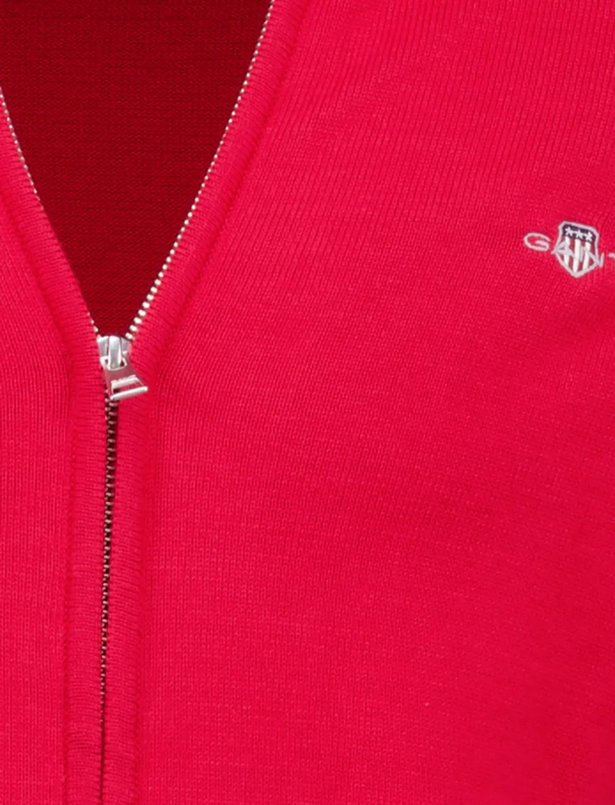 Gant vest effen rood katoen normale fit
