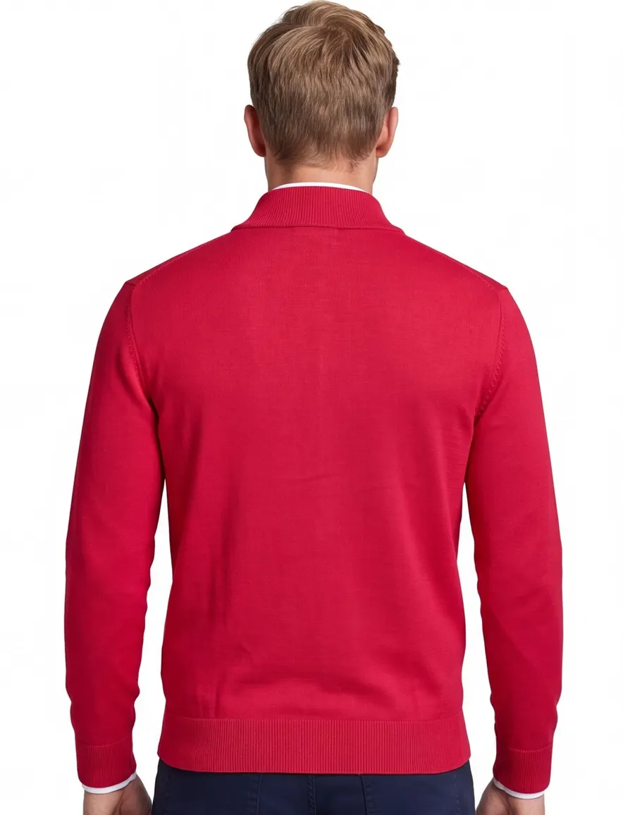 Gant vest rood katoen