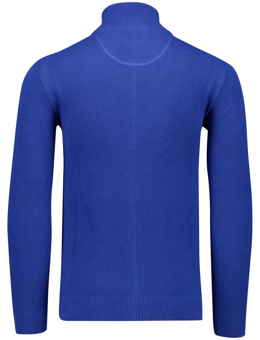Gant vest blauw pique katoen