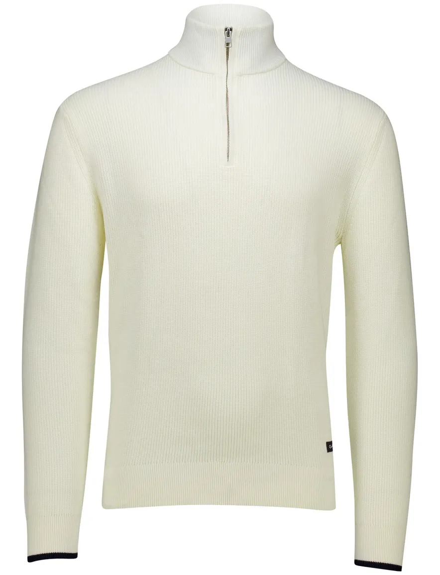 Gant trui half zip creme