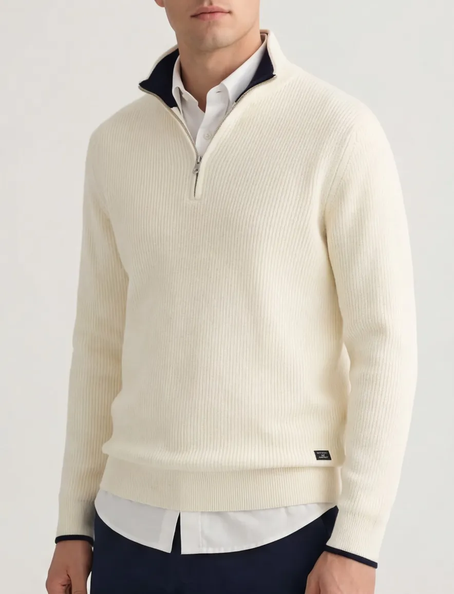 Gant trui half zip donkerblauw