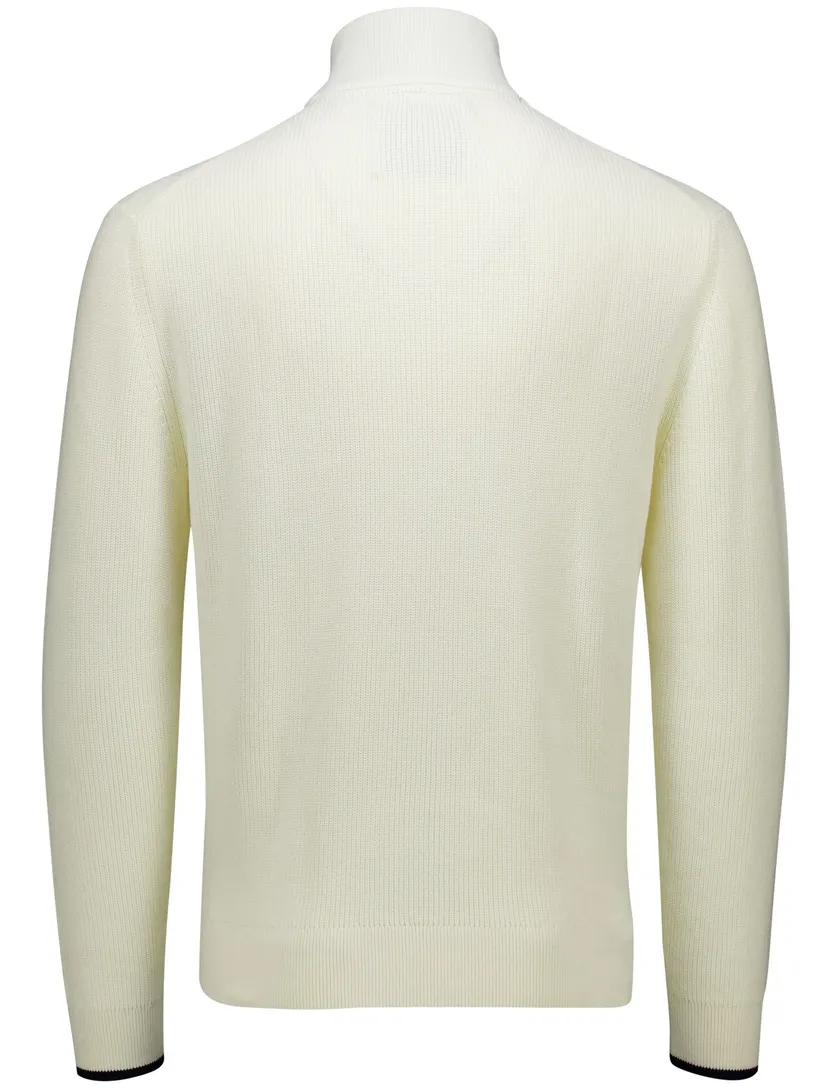 Gant trui half zip crème normale fit katoen