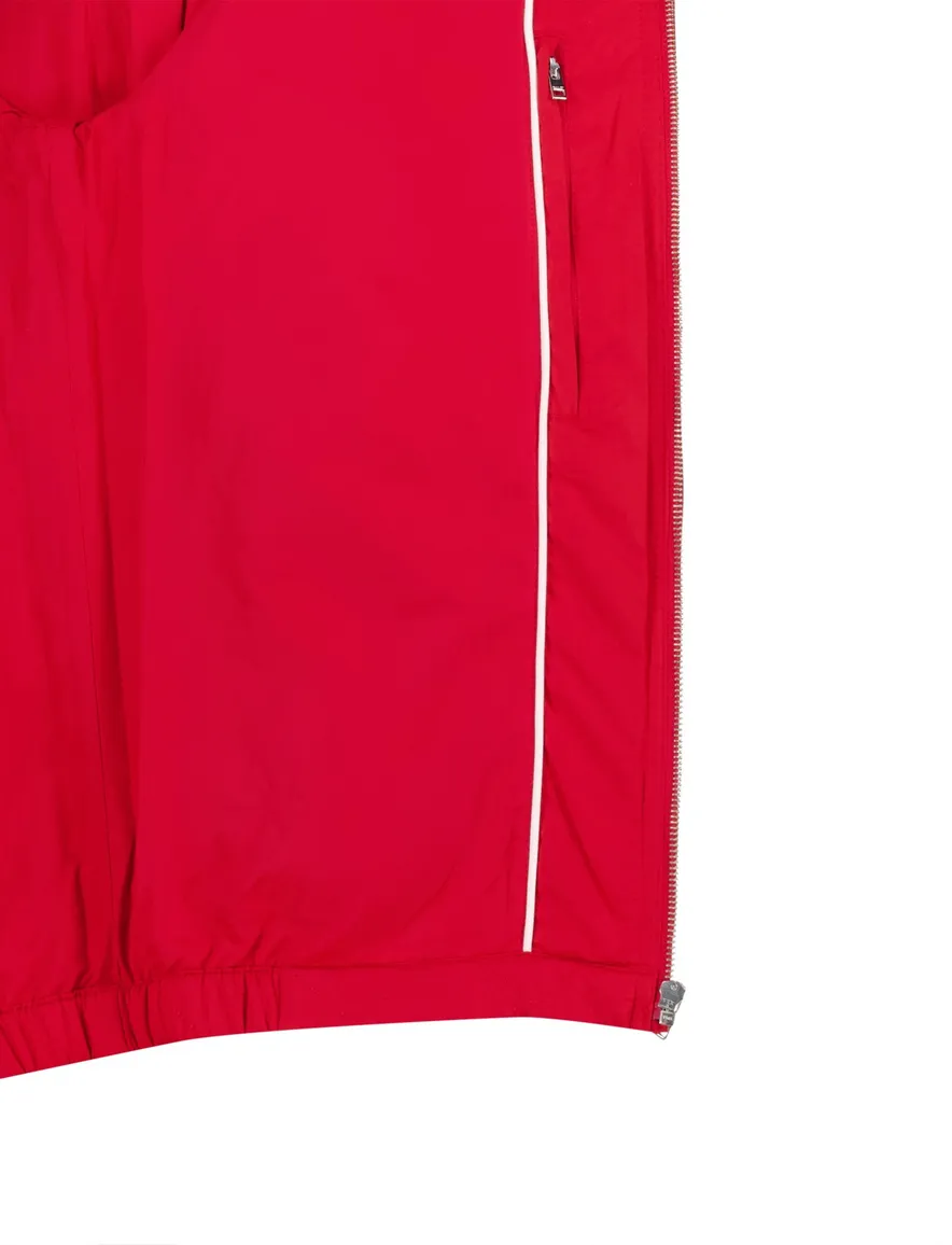 Gant jack rood effen hoge hals