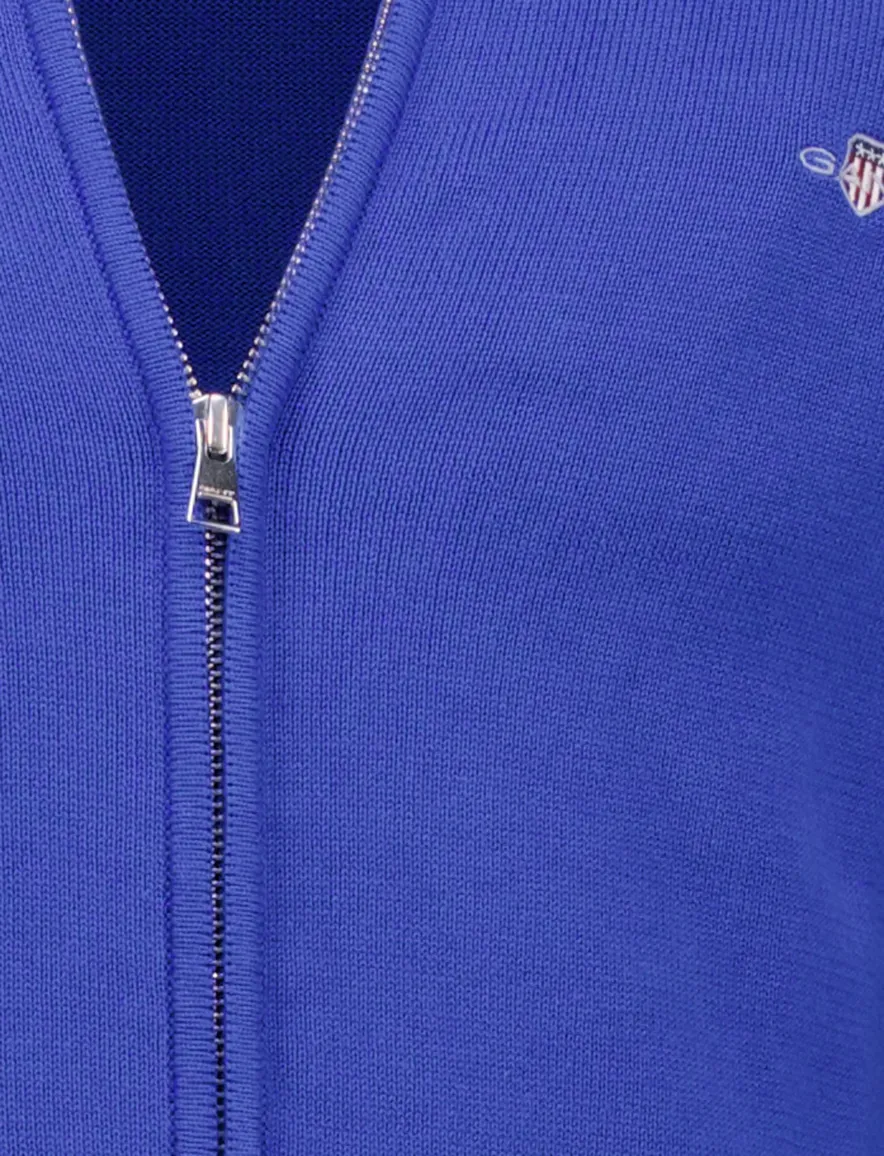 Gant vest blauw katoen