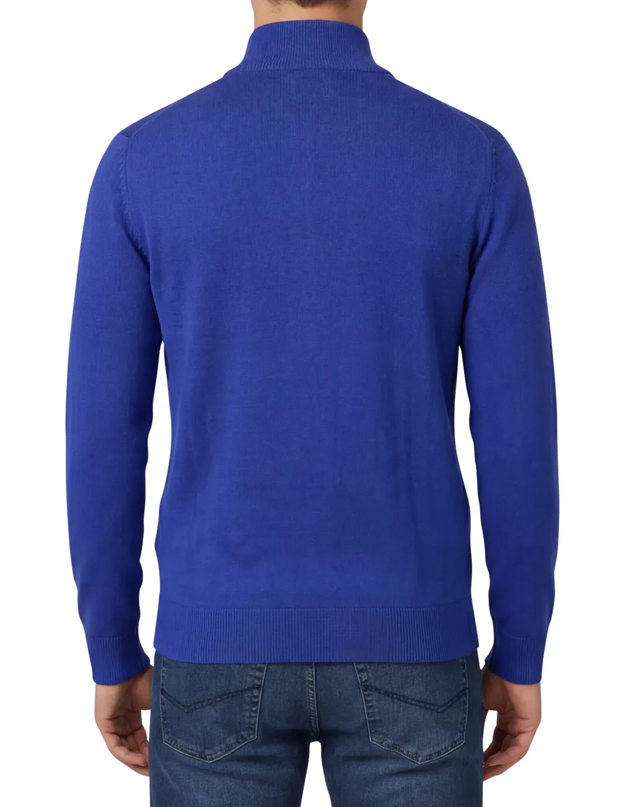 Gant vest blauw effen katoen normale fit
