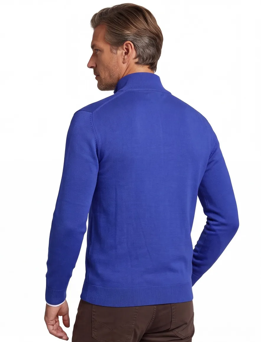 Gant vest blauw effen katoen normale fit