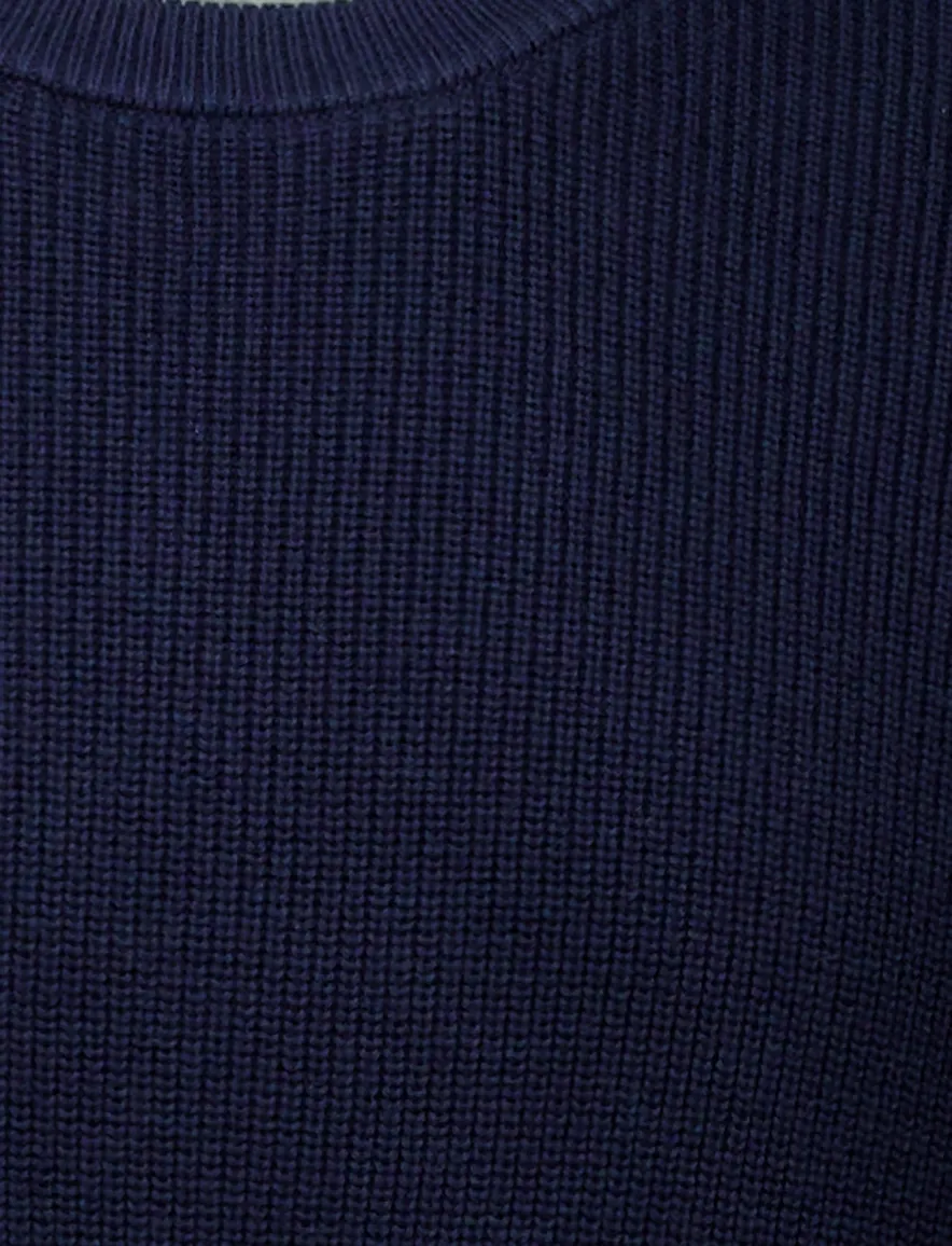 Gant ribbed trui navy