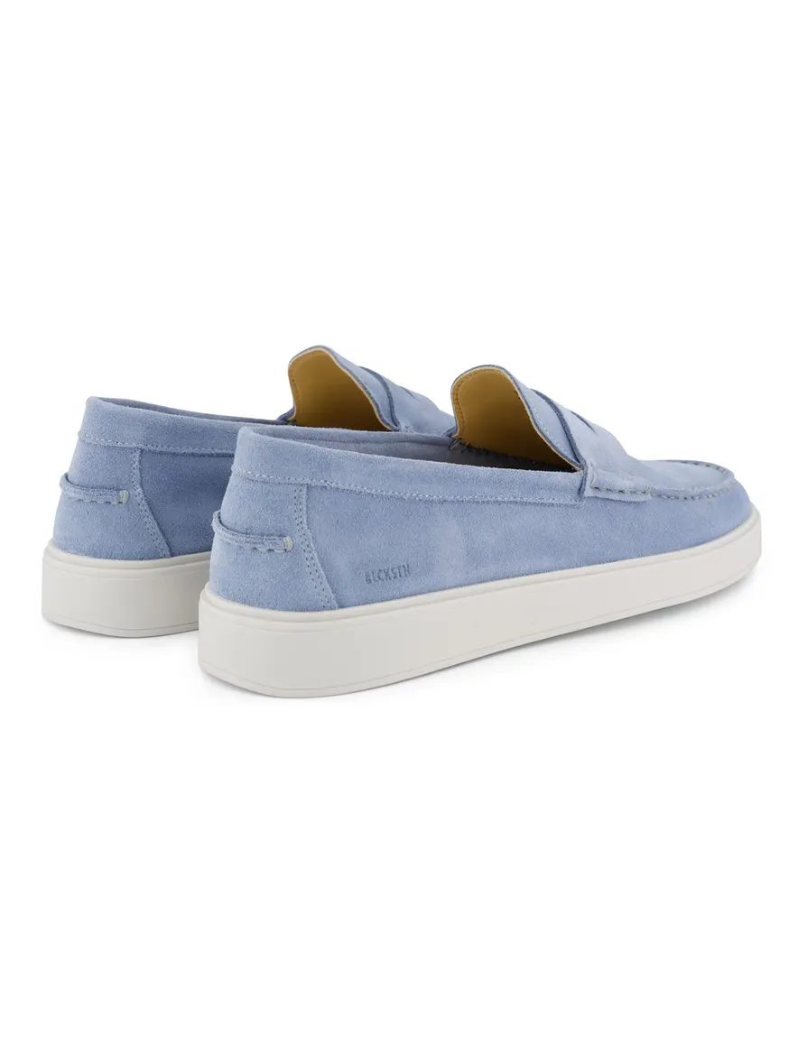 Blackstone instappers blauw leer