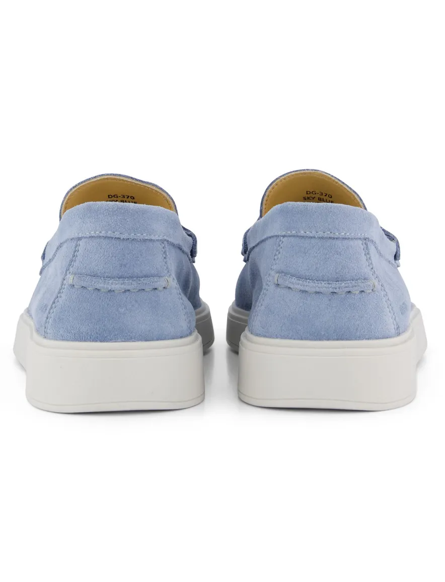 Blackstone instappers blauw leer