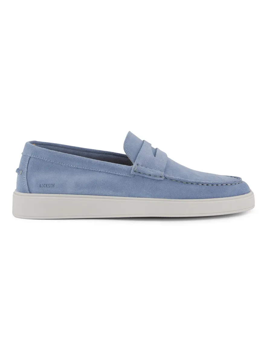 Blackstone instappers blauw leer