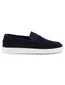 Blackstone loafers donkerblauw laag leer effen