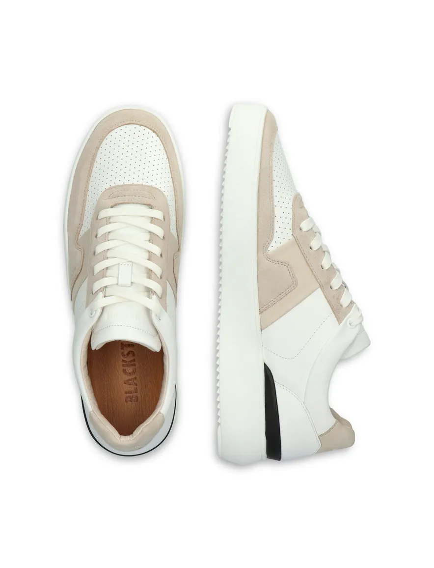 Blackstone sneakers wit beige veters