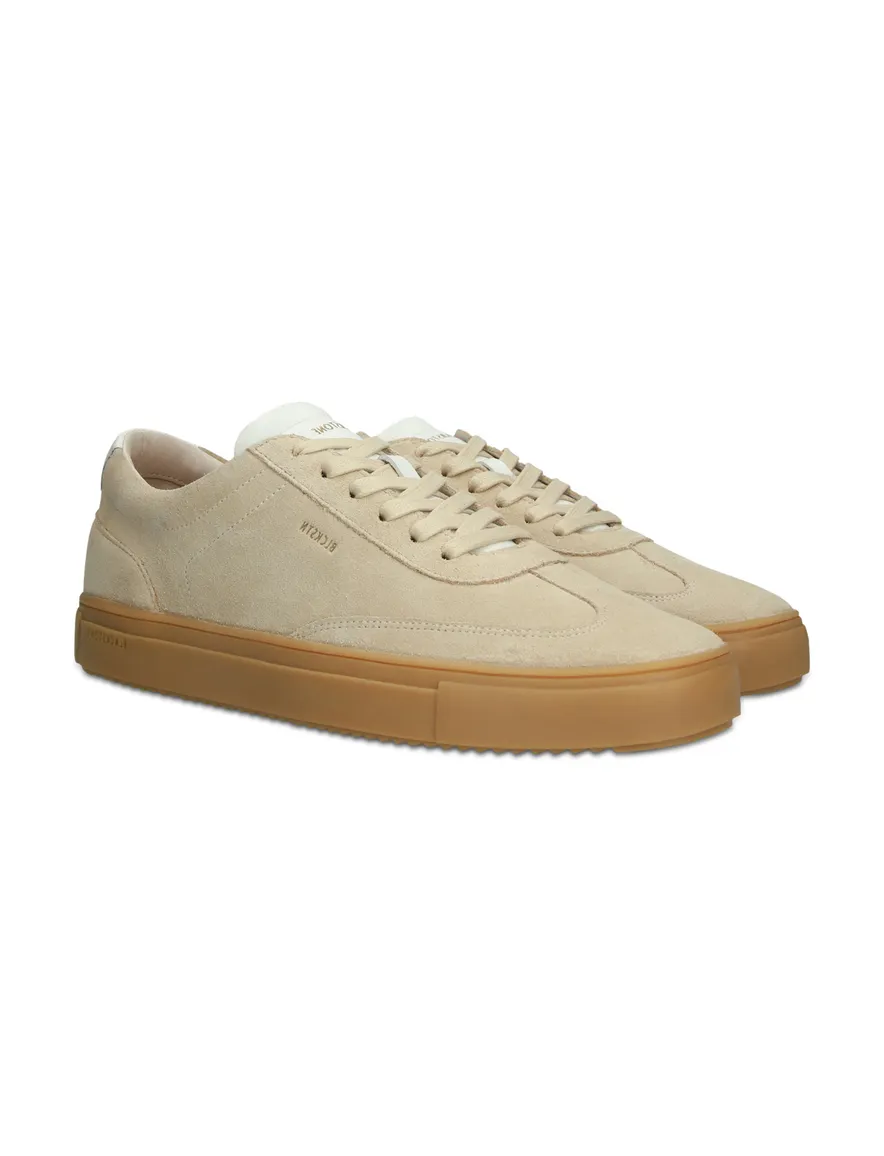 Blackstone sneakers beige effen veters
