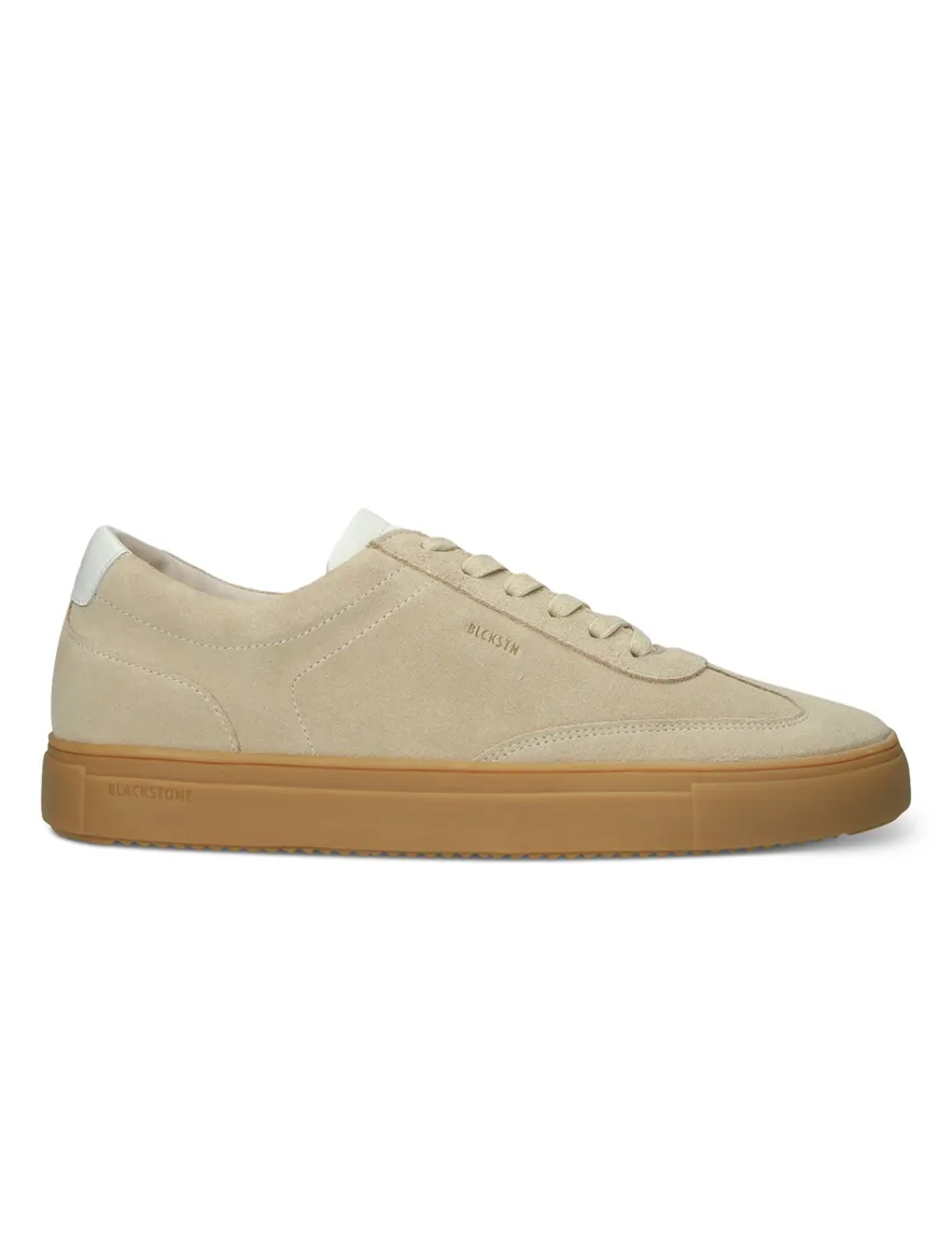 Blackstone sneakers beige effen veters